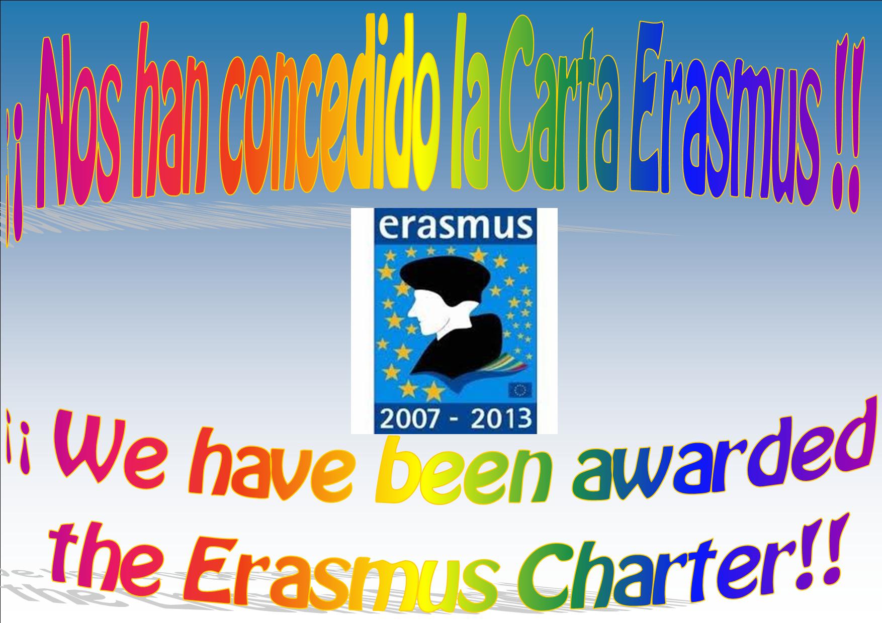A CARTA ERASMUS FONDO AZUL A CARTA ERASMUS FONDO AZUL